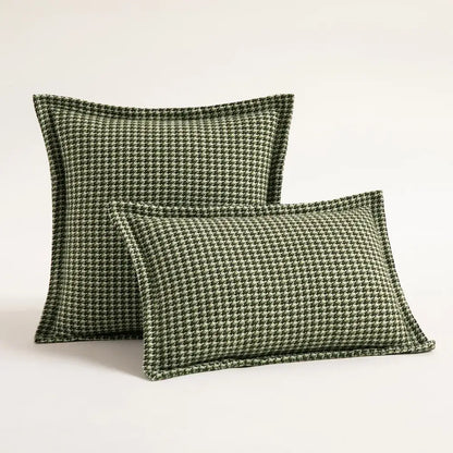 Houndstooth square cushion cover living room pillow decor