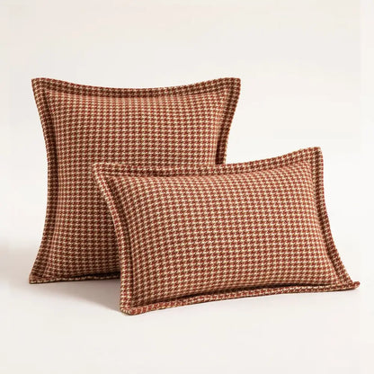Houndstooth square cushion cover living room pillow decor