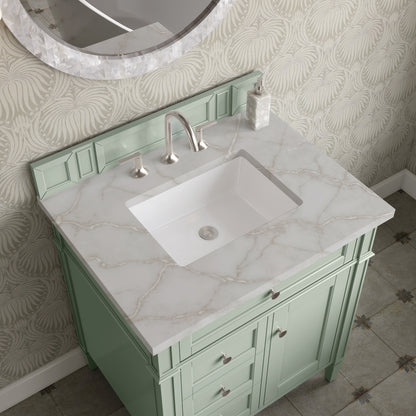 James Martin Brittany 30" Single Bathroom Vanity, Sage Green