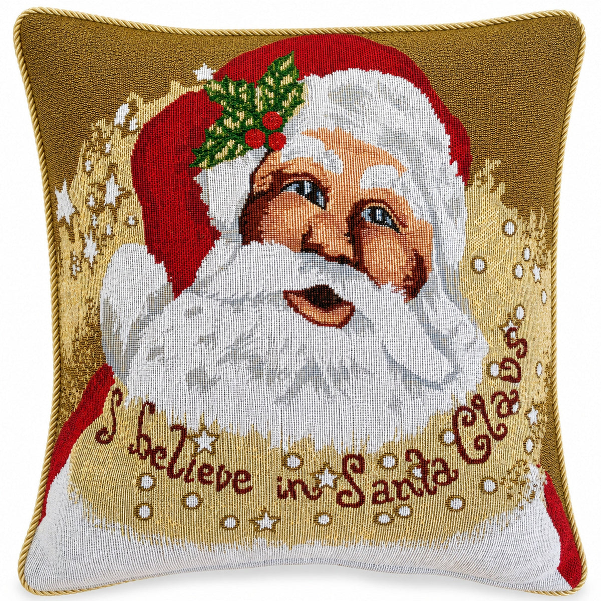 Set of 2 Believe in Santa Christmas Cushion Throw Pillow Covers