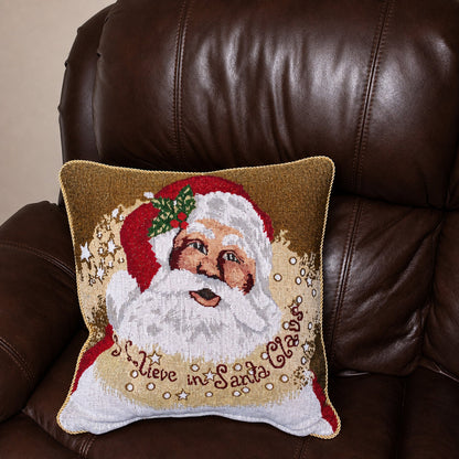 Set of 2 Believe in Santa Christmas Cushion Throw Pillow Covers