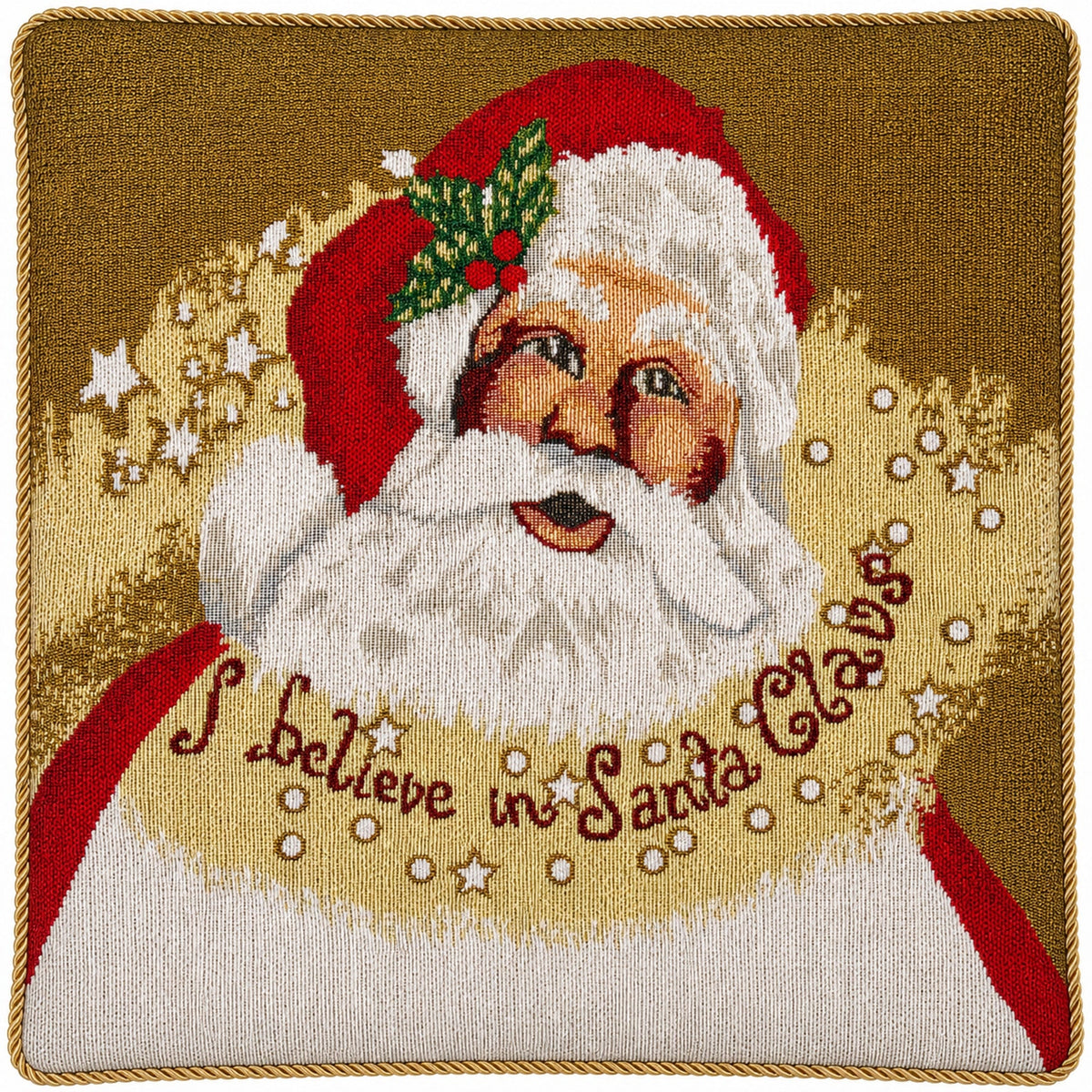 Set of 2 Believe in Santa Christmas Cushion Throw Pillow Covers