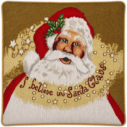 Set of 2 Believe in Santa Christmas Cushion Throw Pillow Covers