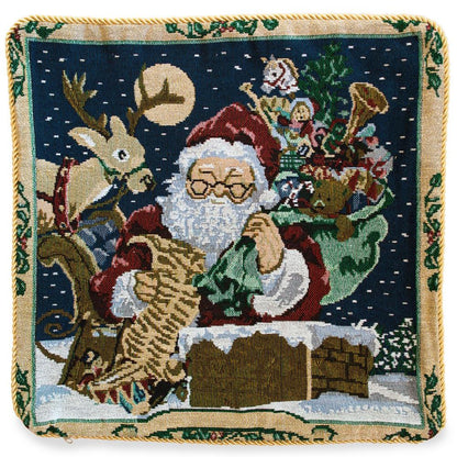 Set of 2 Santa Reading Gifts List Christmas Throw Cushion Pillow Covers