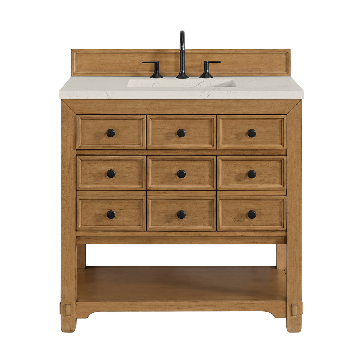 James Martin Malibu 36" Single Bathroom Vanity, Amber Birch