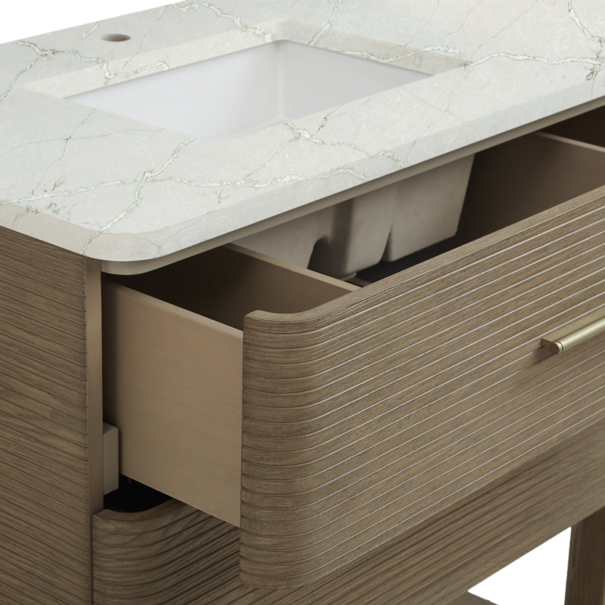 James Martin Lucian 72" Double Bathroom Vanity, Pebble Oak