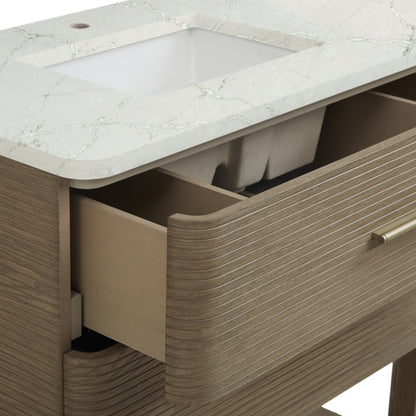 James Martin Lucian 72" Double Bathroom Vanity, Pebble Oak