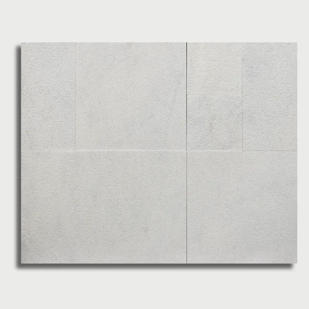 Mist White Sandblasted French Pattern Marble Pavers French Pattern