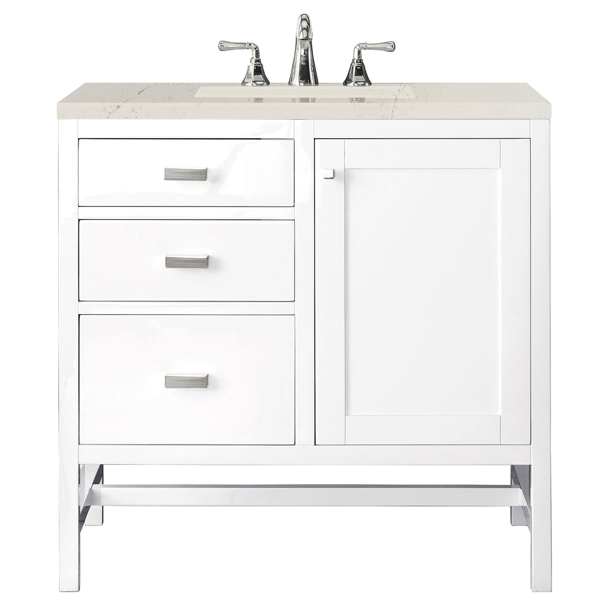 James Martin Addison 36" Single Bathroom Vanity, Glossy White