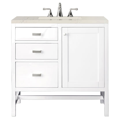 James Martin Addison 36" Single Bathroom Vanity, Glossy White