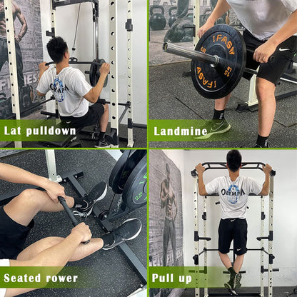 IFast Adjustable Home Gym Power Cage & Squat Rack With Pull-Up Bar Barbell Rack, 1000LBS (SAK12649)