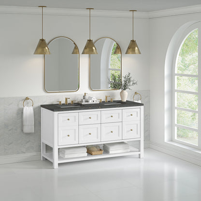 James Martin Breckenridge 60" Double Bathroom Vanity, Bright White