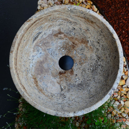 HANDCRAFTED VALENCIA TRAVERTINE SINK