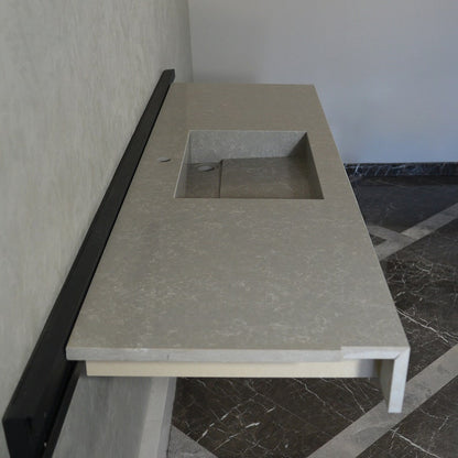 HANDCRAFTED CUSTOM GRAY QUARTZ SINK (QU-099)