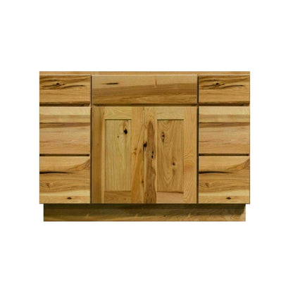54 Inch Hickory Shaker Single Sink Bathroom Vanity with Drawers