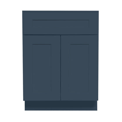 24 Inch Navy Blue Shaker Single Sink Bathroom Vanity