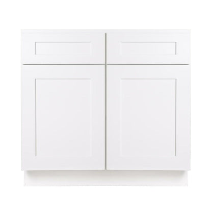 30 Inch White Shaker Single Sink Bathroom Vanity