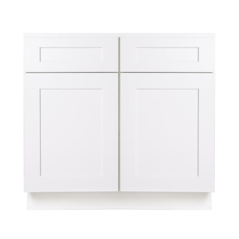 33 Inch White Shaker Single Sink Bathroom Vanity