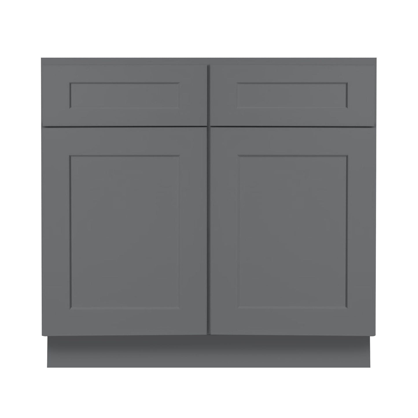 36 Inch Grey Shaker Single Sink Bathroom Vanity