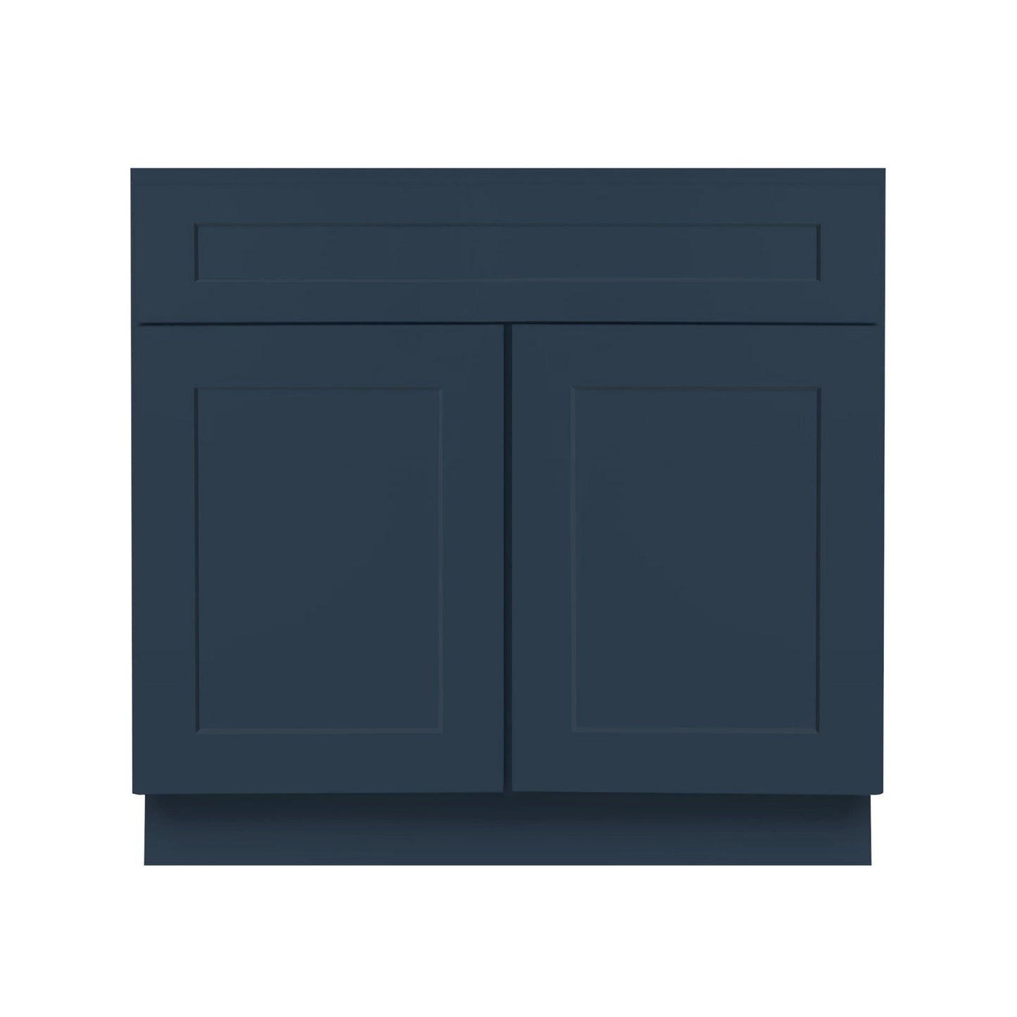 30 Inch Navy Blue Shaker Single Sink Bathroom Vanity
