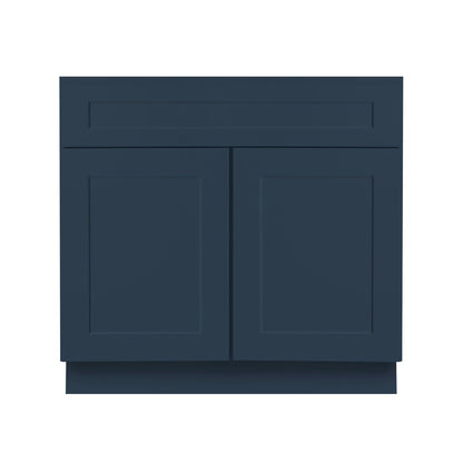 30 Inch Navy Blue Shaker Single Sink Bathroom Vanity