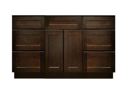 48 Inch Espresso Shaker Single Sink Bathroom Vanity with Drawers