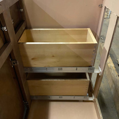 36 Inch Rustic Shaker Single Sink Bathroom Vanity with Drawers on the Left