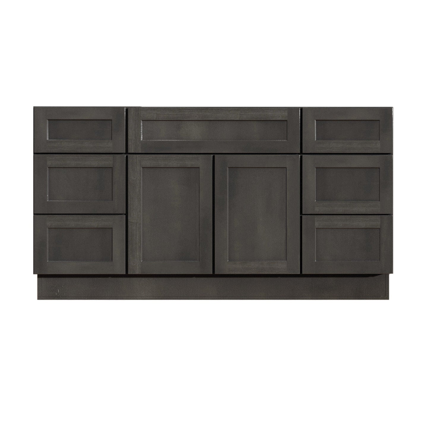 48 Inch Gray Stained Shaker Bathroom Vanity Combo w/ Drawers