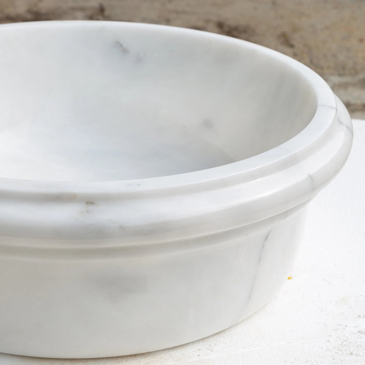 Carrara White Marble Waterfall Drop-in Sink Polished 17 inch