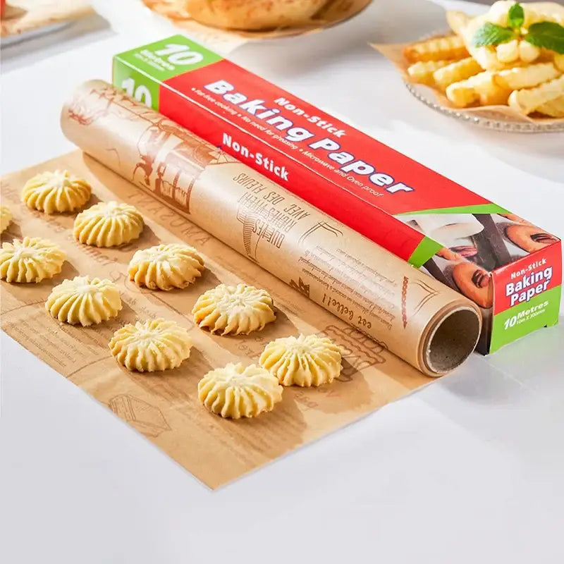 Illustrated grease-resistant baking paper for kitchen food wrapping