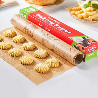 Illustrated grease-resistant baking paper for kitchen food wrapping