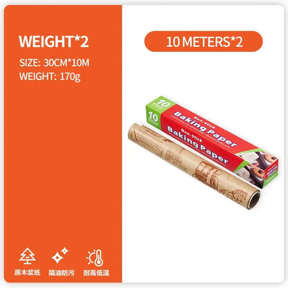 Illustrated grease-resistant baking paper for kitchen food wrapping