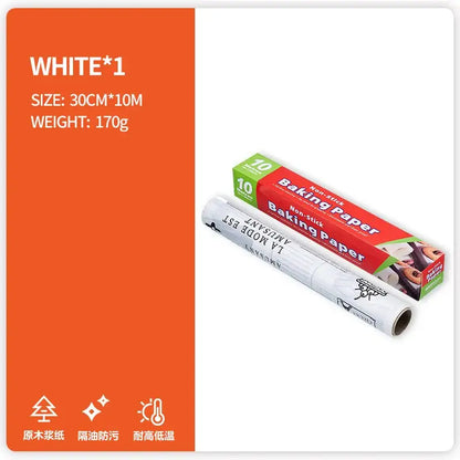 Illustrated grease-resistant baking paper for kitchen food wrapping