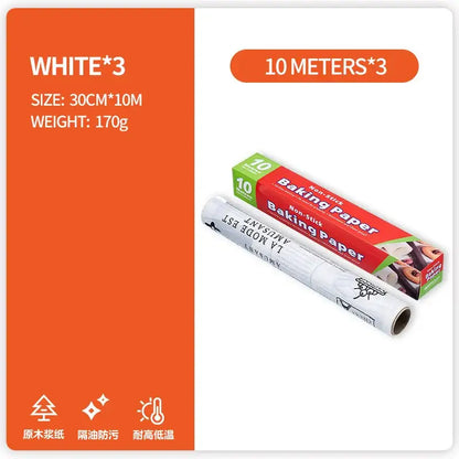 Illustrated grease-resistant baking paper for kitchen food wrapping