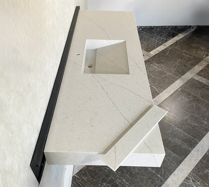HANDCRAFTED CUSTOM DOUBLE QUARTZ SINK (QU-086)