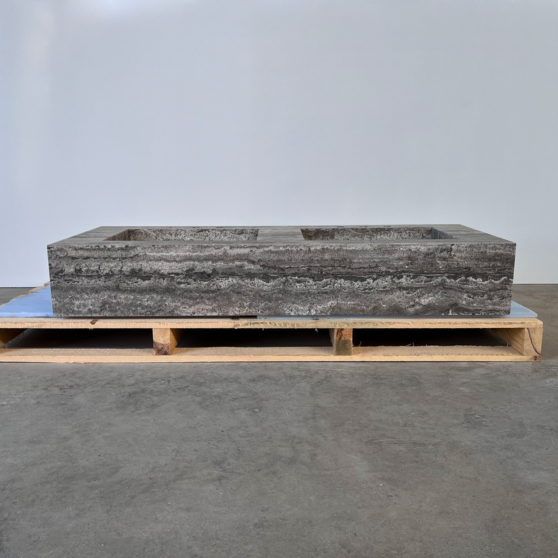 Travertine Natural Stone Bathroom Vanity Sink - Handcrafted Custom