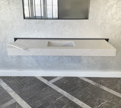 HANDCRAFTED CUSTOM DOUBLE QUARTZ SINK (QU-086)