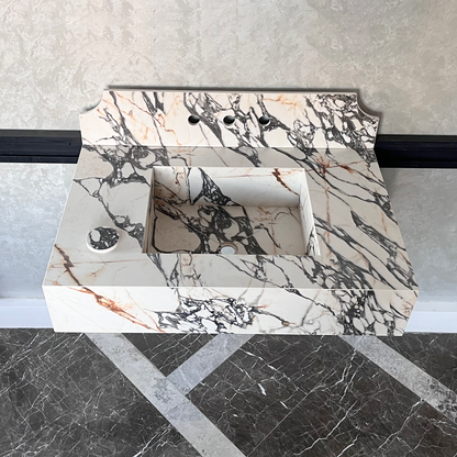 HANDCRAFTED MATERIA CORCHIA GOLD ENGINEERED PORCELAIN SINK (ES-053)
