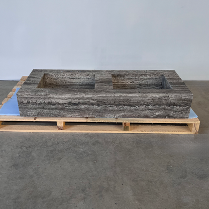 HANDCRAFTED CUSTOM TRAVERTINE SINK (TR-123)