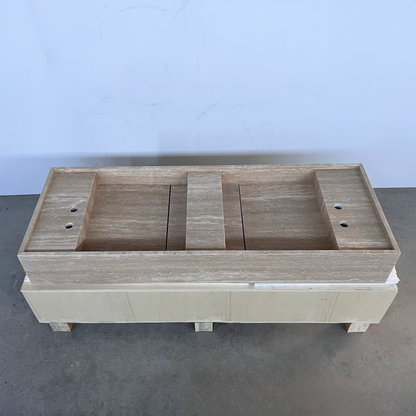 HANDCRAFTED CUSTOM TRAVERTINE SINK (TR-111)