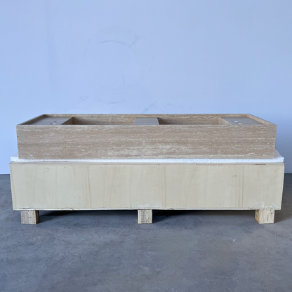 HANDCRAFTED CUSTOM TRAVERTINE SINK (TR-111)