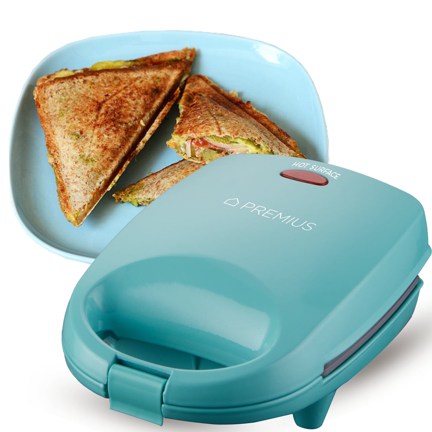 PREMIUS Ceramic Non-Stick Mini Snack Sandwich Maker, 5x4.4 Inch Mold