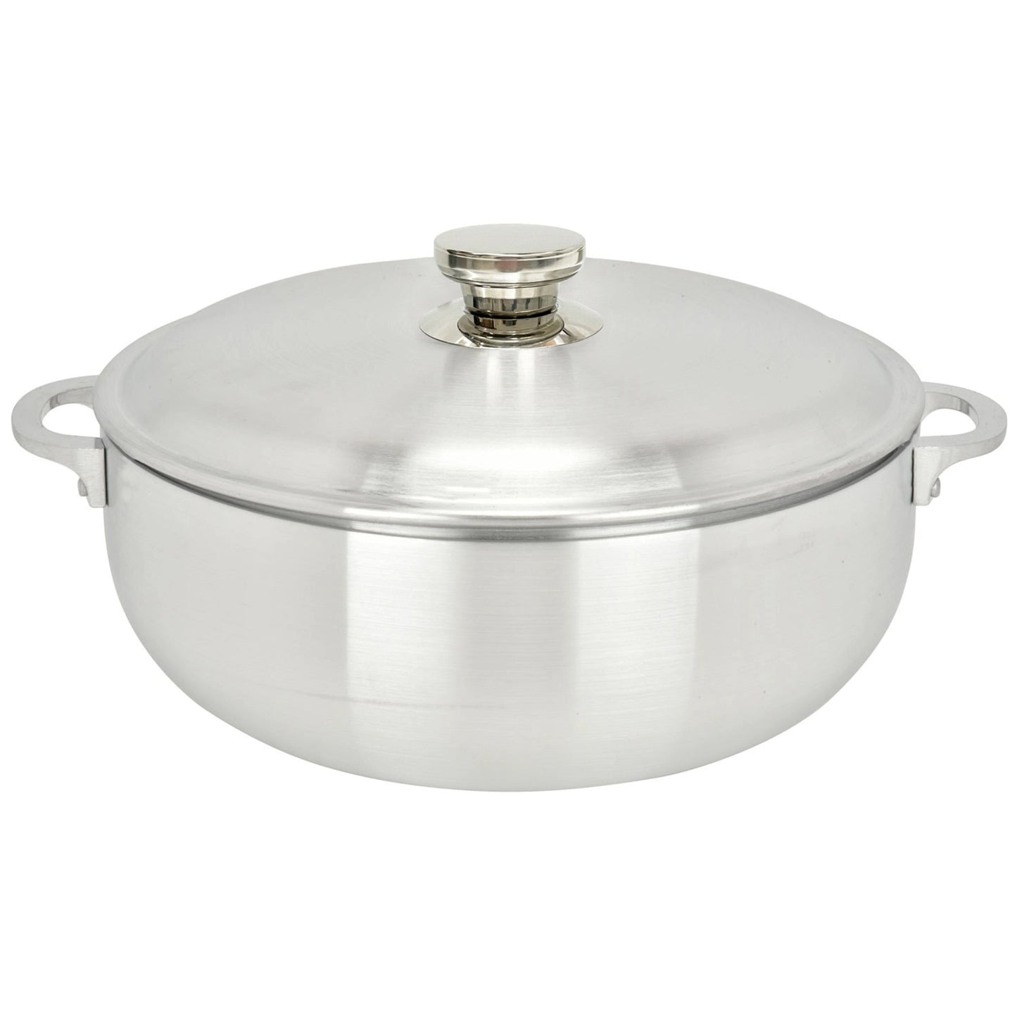 Chef Pro Commercial Grade Aluminum Caldero Stock Pot, Silver, 9.3 Quarts