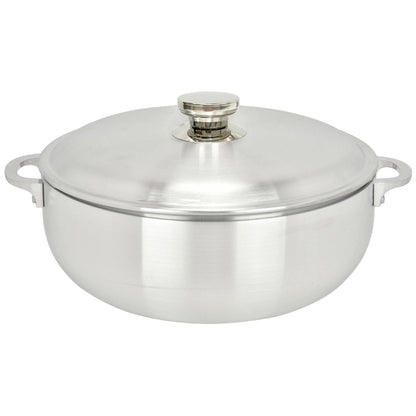 Chef Pro Commercial Grade Aluminum Caldero Stock Pot, Silver, 9.3 Quarts