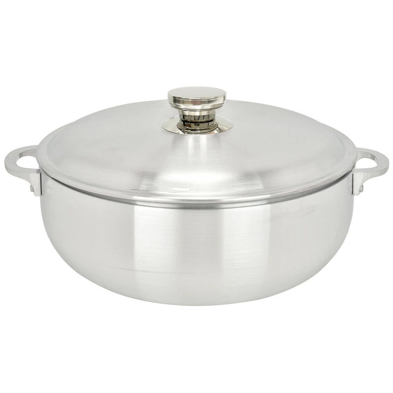 Chef Pro Commercial Grade Aluminum Caldero Stock Pot, Silver, 9.3 Quarts
