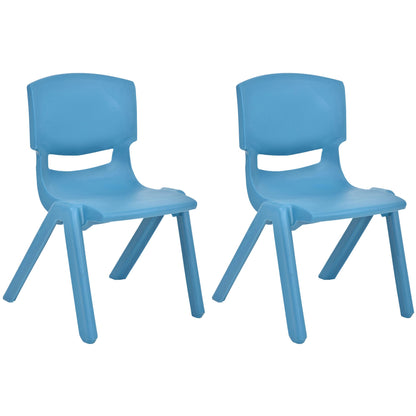 JOON Stackable Plastic Kids Learning Chairs, Sky Blue, 20.5x12.75X11 Inches, 2-Pack (Pack of 2)