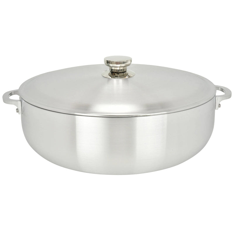 Chef Pro Commercial Grade Aluminum Caldero Stock Pot, Silver, 18.3 Quarts
