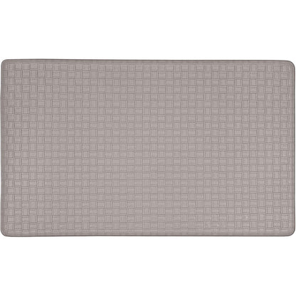 Achim Woven-Embossed Faux-Leather Anti-Fatigue Mat, Grey, 18x30 Inches