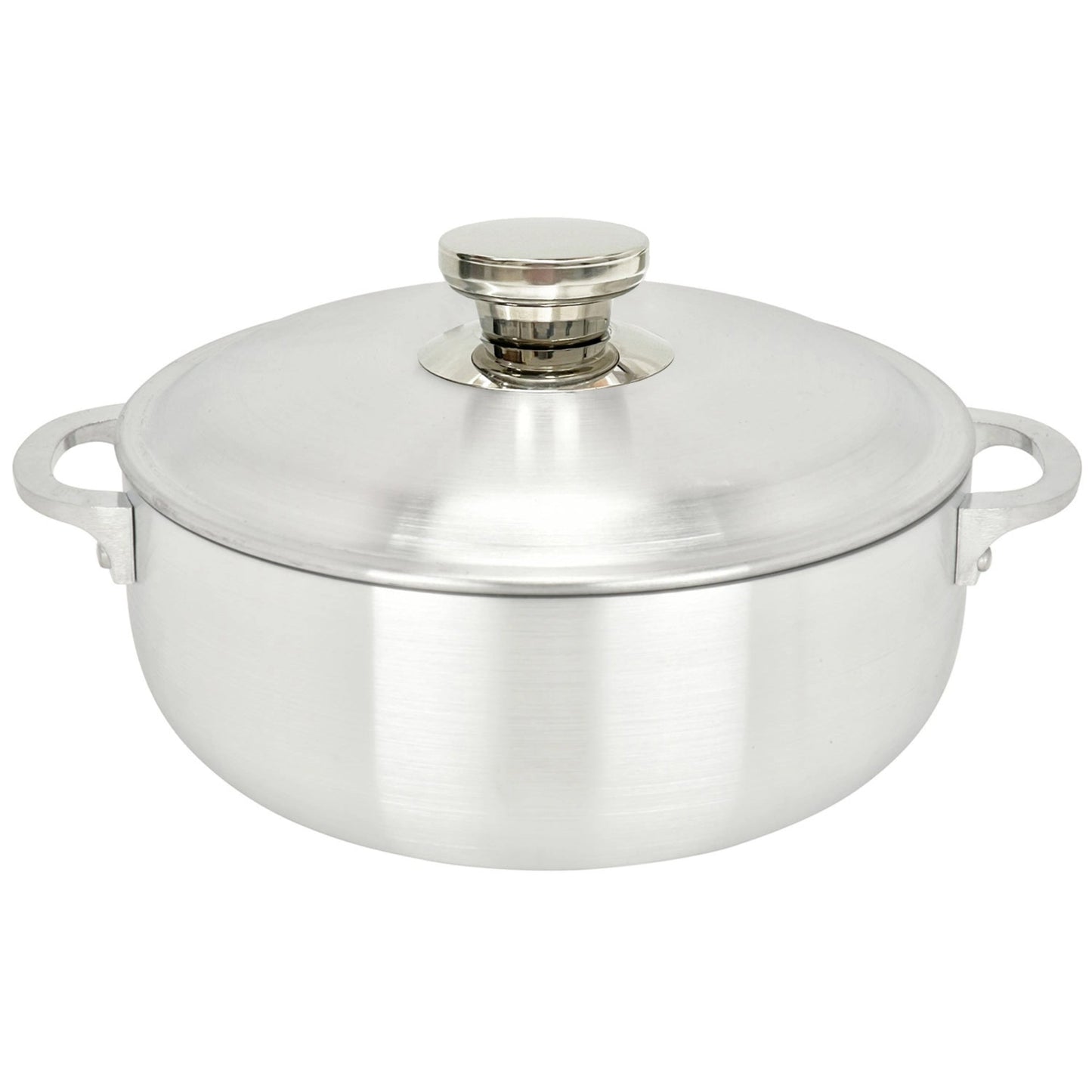 Chef Pro Commercial Grade Aluminum Caldero Stock Pot, Silver, 3.8 Quarts