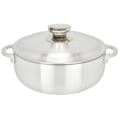 Chef Pro Commercial Grade Aluminum Caldero Stock Pot, Silver, 3.8 Quarts